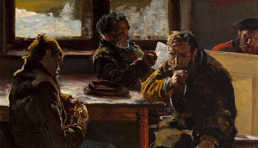 Sybiracy, 1891 olej na kartonie Muzeum Narodowe w Krakowie